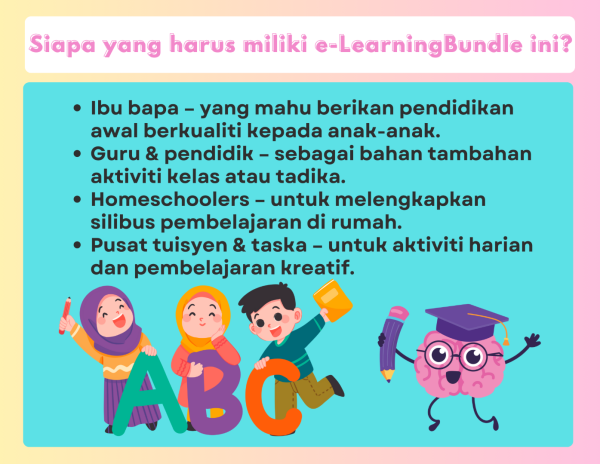 12,000+ e-Learning Bundle | Worksheet Prasekolah & Kanak-Kanak | Digital PDF - Image 3