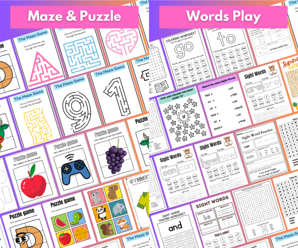 12,000+ e-Learning Bundle | Worksheet Prasekolah & Kanak-Kanak | Digital PDF - Image 7
